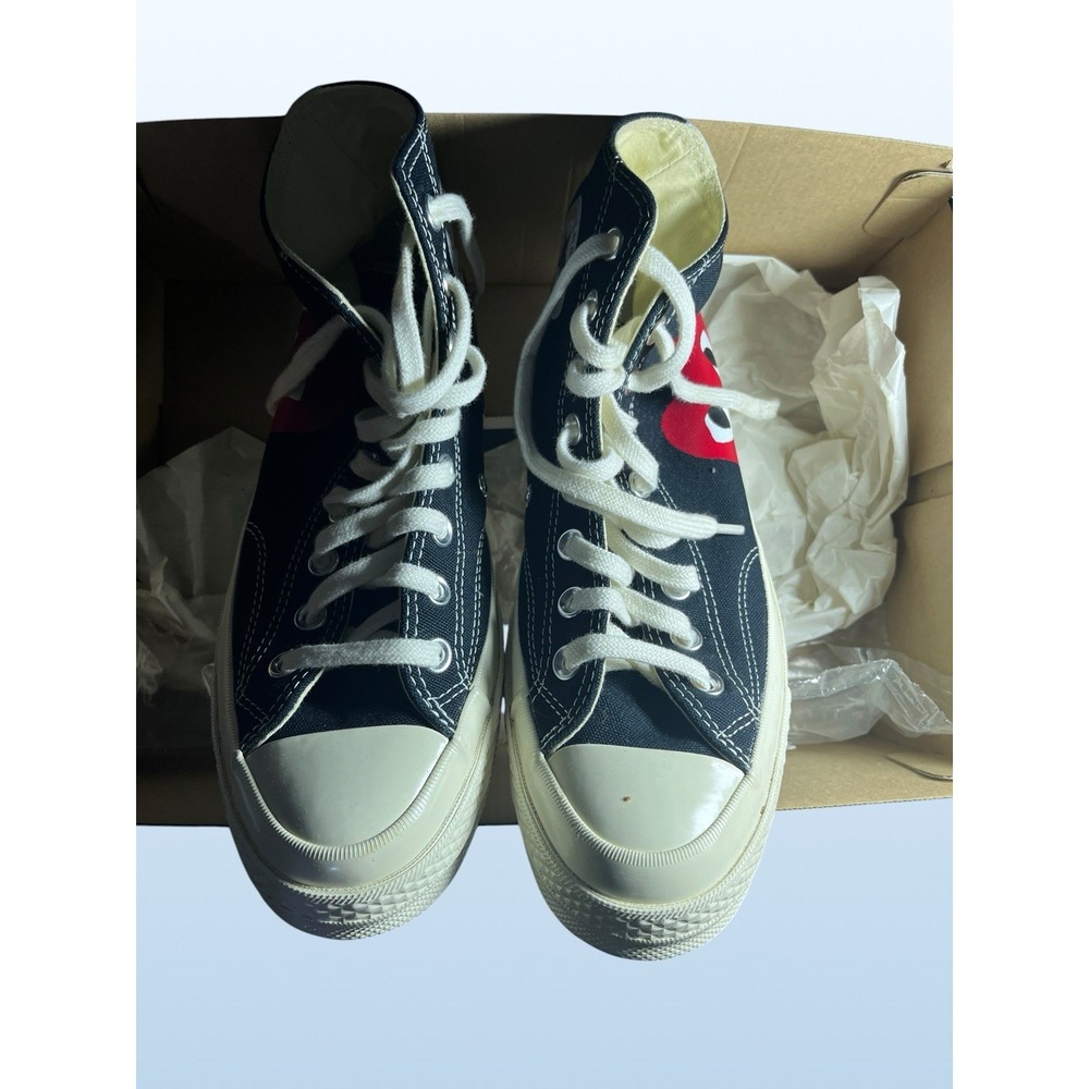 Comme des Garçons PLAY x Converse Chuck 70 High Black Red Heart Sneakers Unisex